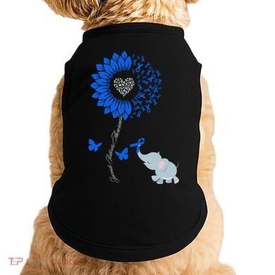 Juvenile Arthritis Awareness Sunflower Elephant Butterfly Gift Doggie Tank