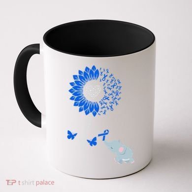 Juvenile Arthritis Awareness Sunflower Elephant Butterfly Gift Coffee Mug