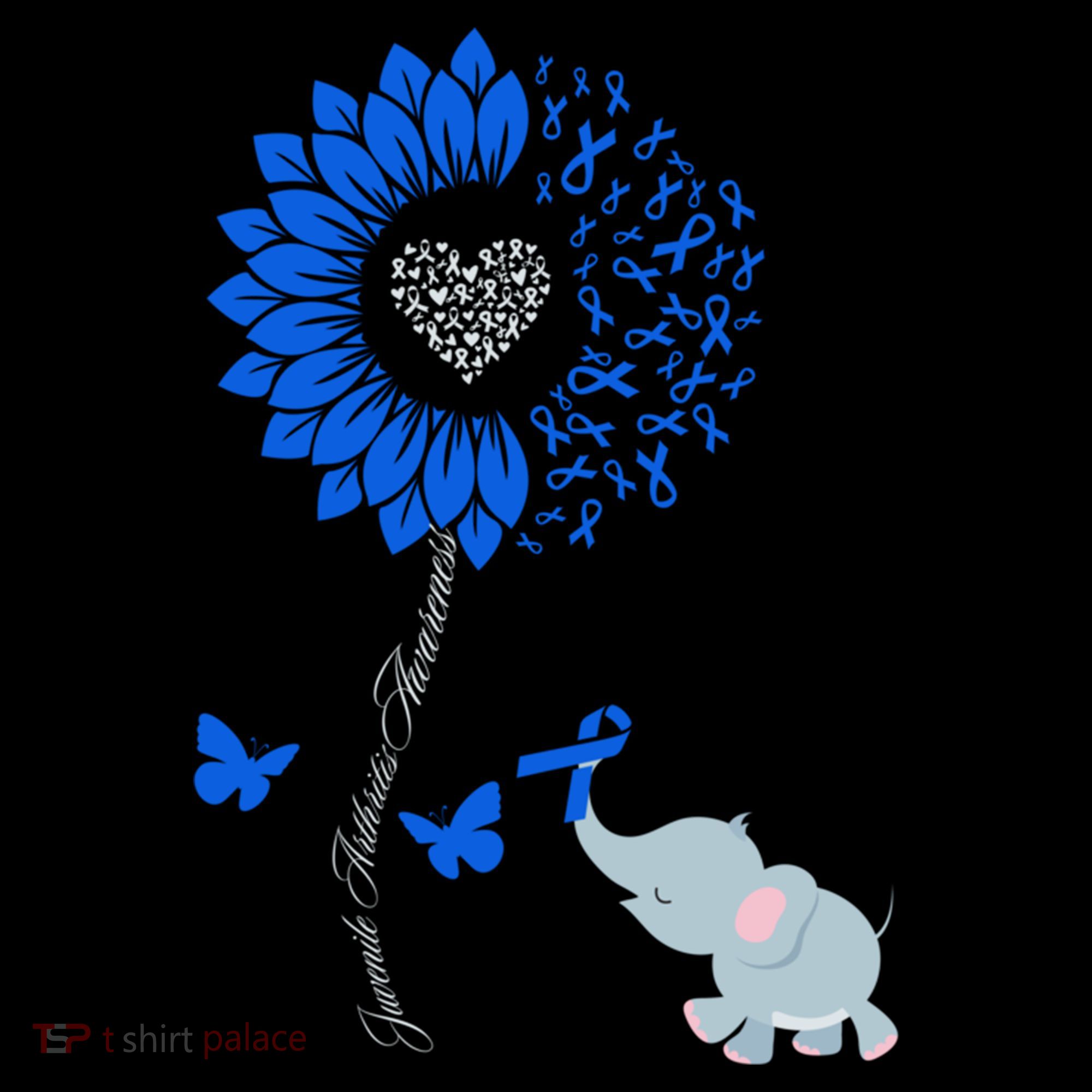 Juvenile Arthritis Awareness Sunflower Elephant Butterfly Gift Coffee Mug