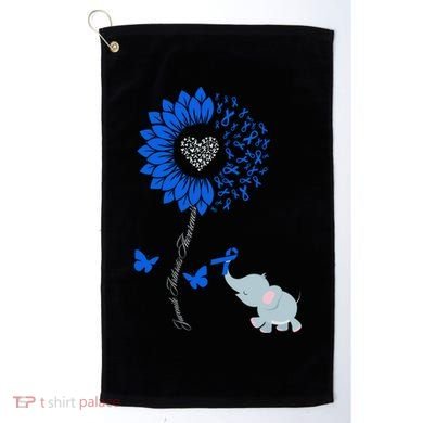 Juvenile Arthritis Awareness Sunflower Elephant Butterfly Gift Golf Towel
