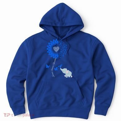 Juvenile Arthritis Awareness Sunflower Elephant Butterfly Gift Hoodie