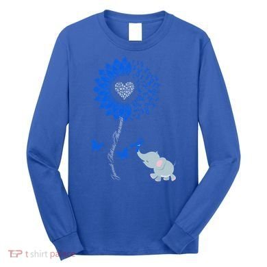 Juvenile Arthritis Awareness Sunflower Elephant Butterfly Gift Long Sleeve Shirt