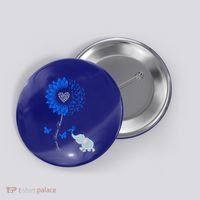 Juvenile Arthritis Awareness Sunflower Elephant Butterfly Gift Button thumb 0