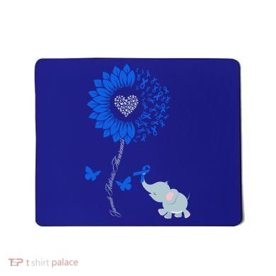 Juvenile Arthritis Awareness Sunflower Elephant Butterfly Gift Mousepad
