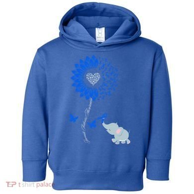 Juvenile Arthritis Awareness Sunflower Elephant Butterfly Gift Toddler Hoodie