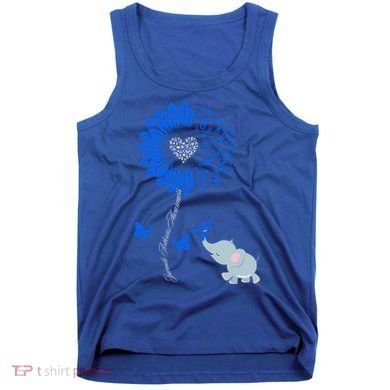 Juvenile Arthritis Awareness Sunflower Elephant Butterfly Gift Tank Top