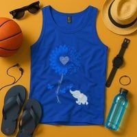 Juvenile Arthritis Awareness Sunflower Elephant Butterfly Gift Tank Top thumb 4