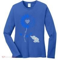 Juvenile Arthritis Awareness Sunflower Elephant Butterfly Gift Women's Long Sleeve Shirt thumb 0