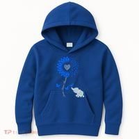 Juvenile Arthritis Awareness Sunflower Elephant Butterfly Gift Kids Hoodie thumb 0