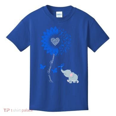 Juvenile Arthritis Awareness Sunflower Elephant Butterfly Gift Kids T-Shirt