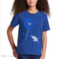 Juvenile Arthritis Awareness Sunflower Elephant Butterfly Gift Kids T-Shirt thumb 2
