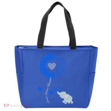 Juvenile Arthritis Awareness Sunflower Elephant Butterfly Gift Tote Bag