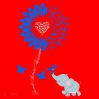 Juvenile Arthritis Awareness Sunflower Elephant Butterfly Gift Santa Hat thumb 1