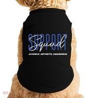 Juvenile Arthritis Awareness Support Squad Blue Ribbon Meaningful Gift Doggie Tank thumb 0
