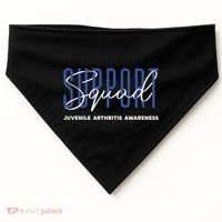 Juvenile Arthritis Awareness Support Squad Blue Ribbon Meaningful Gift USA-Made Doggie Bandana thumb 0