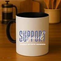 Juvenile Arthritis Awareness Support Squad Blue Ribbon Meaningful Gift Coffee Mug thumb 4