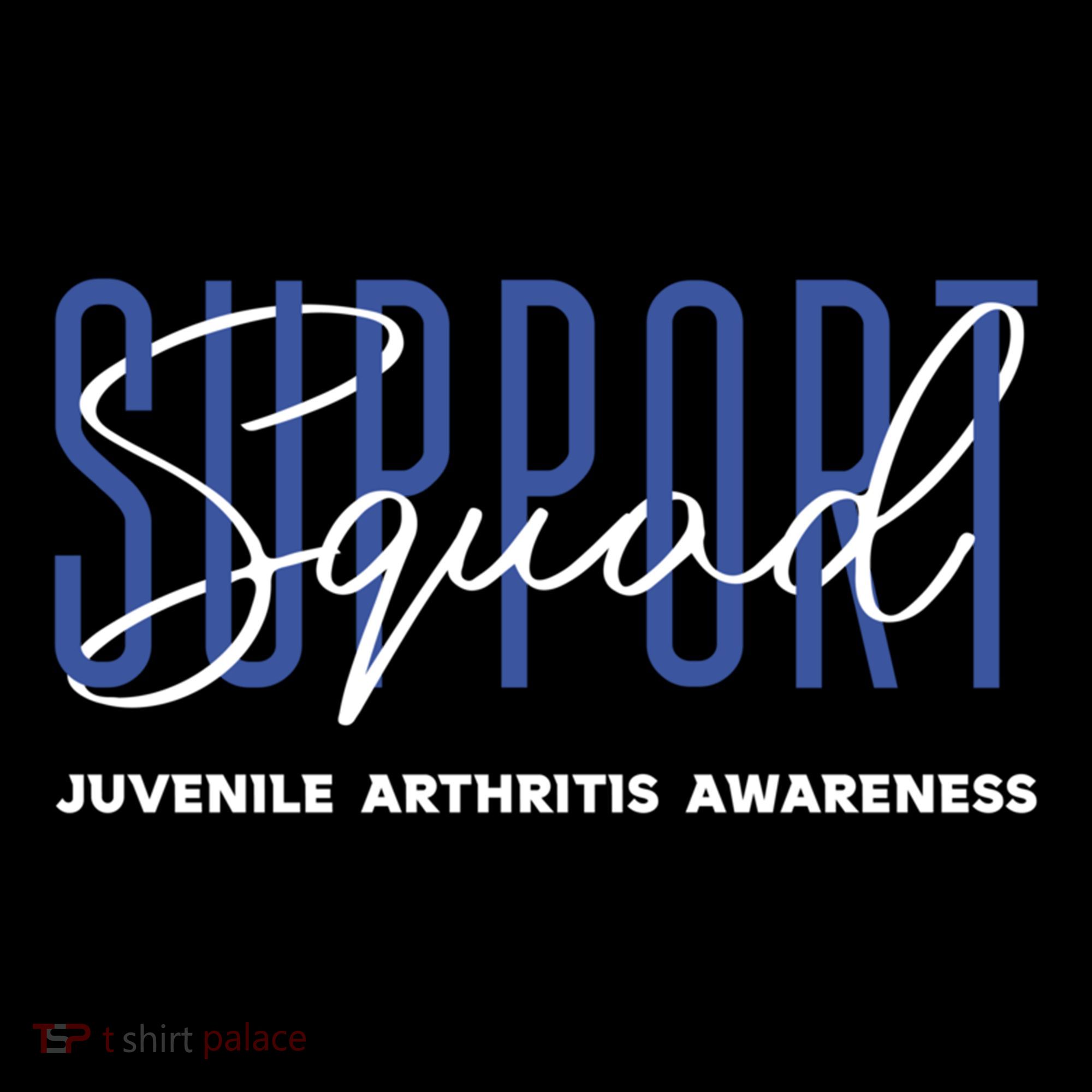 Juvenile Arthritis Awareness Support Squad Blue Ribbon Meaningful Gift Women's Hoodie