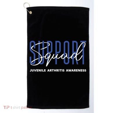 Juvenile Arthritis Awareness Support Squad Blue Ribbon Meaningful Gift Golf Towel