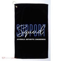 Juvenile Arthritis Awareness Support Squad Blue Ribbon Meaningful Gift Golf Towel thumb 0