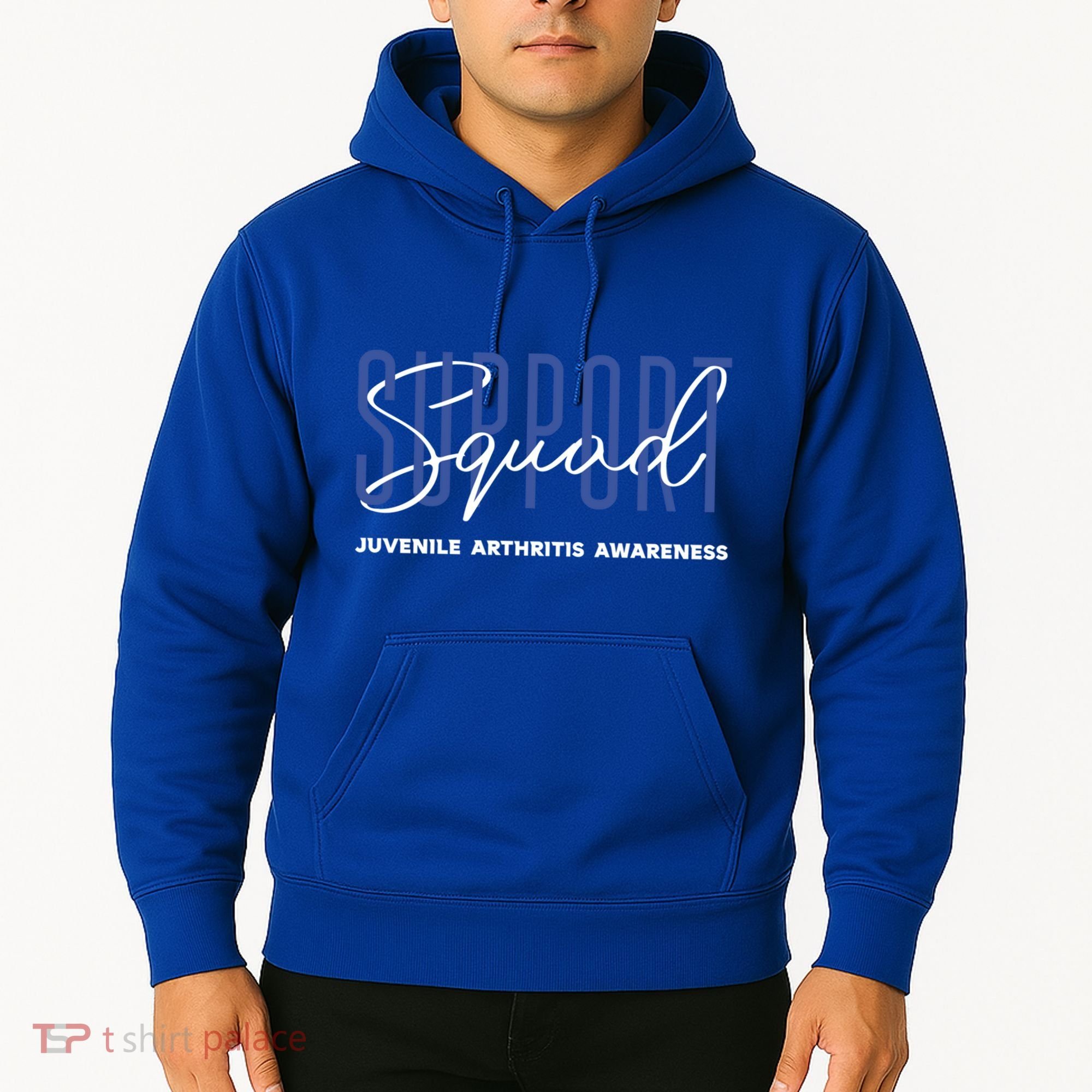 Juvenile Arthritis Awareness Support Squad Blue Ribbon Meaningful Gift Hoodie