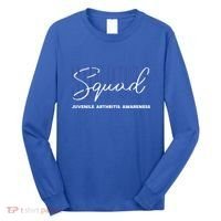 Juvenile Arthritis Awareness Support Squad Blue Ribbon Meaningful Gift Long Sleeve Shirt thumb 0