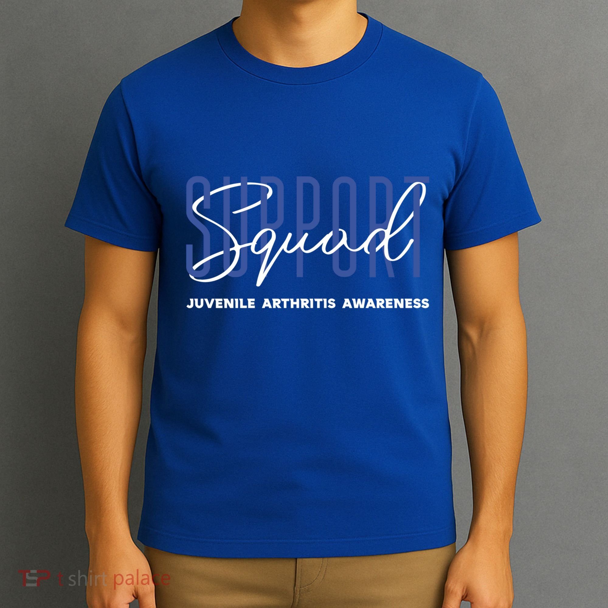 Juvenile Arthritis Awareness Support Squad Blue Ribbon Meaningful Gift T-Shirt