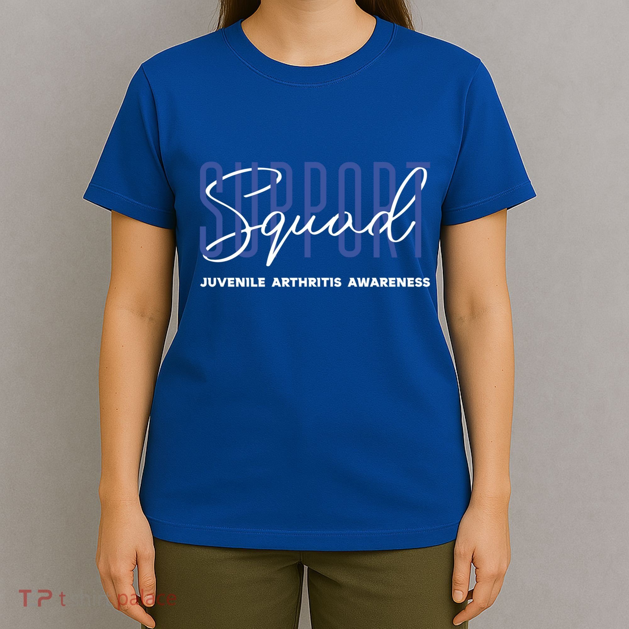 Juvenile Arthritis Awareness Support Squad Blue Ribbon Meaningful Gift T-Shirt