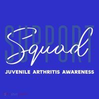 Juvenile Arthritis Awareness Support Squad Blue Ribbon Meaningful Gift Coaster thumb 2