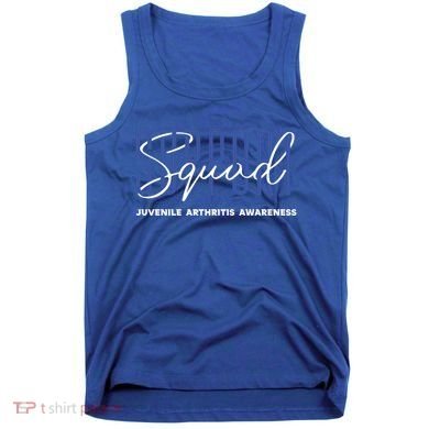 Juvenile Arthritis Awareness Support Squad Blue Ribbon Meaningful Gift Tank Top
