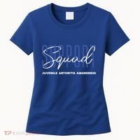 Juvenile Arthritis Awareness Support Squad Blue Ribbon Meaningful Gift Women's T-Shirt thumb 0