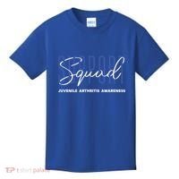 Juvenile Arthritis Awareness Support Squad Blue Ribbon Meaningful Gift Kids T-Shirt thumb 0