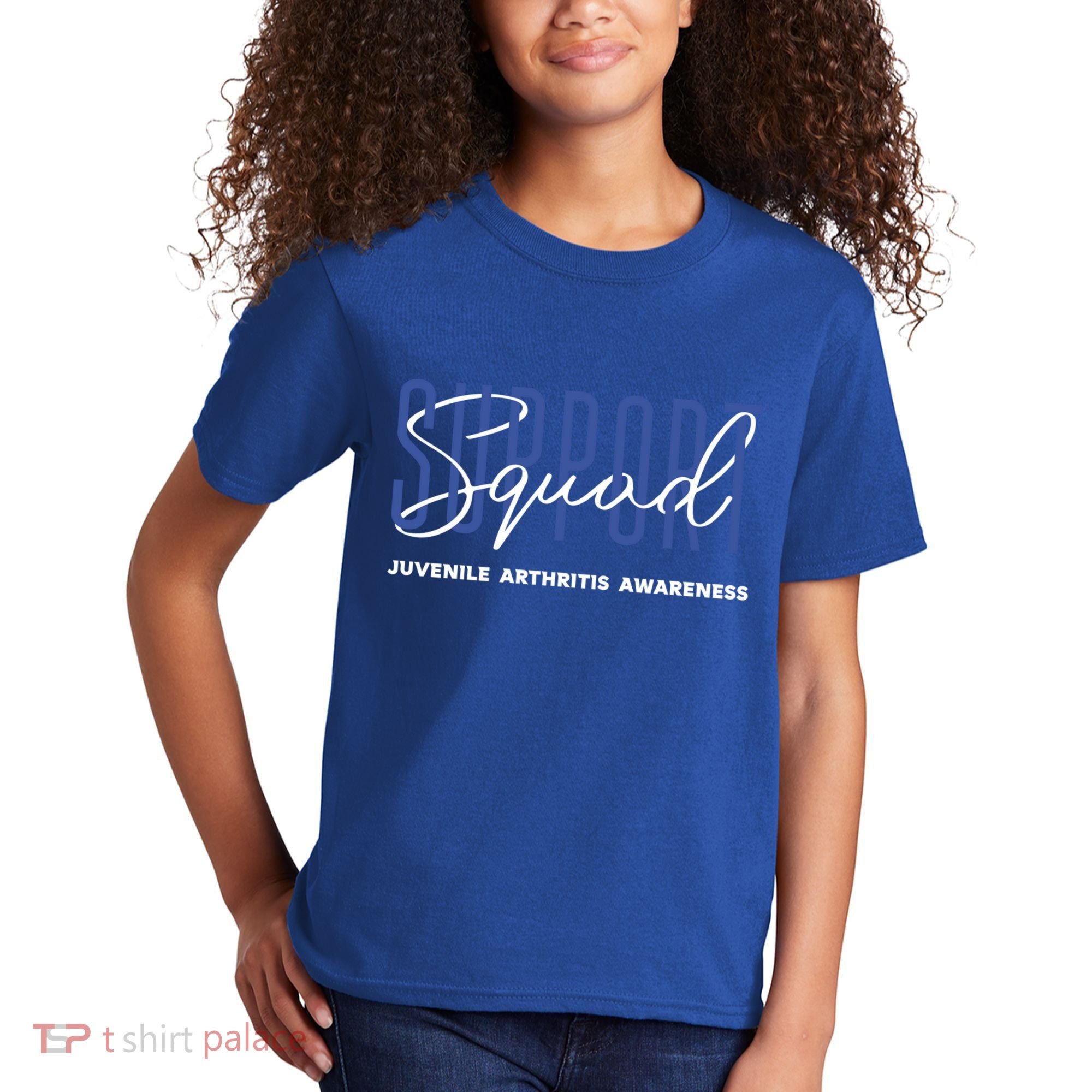 Juvenile Arthritis Awareness Support Squad Blue Ribbon Meaningful Gift Kids T-Shirt