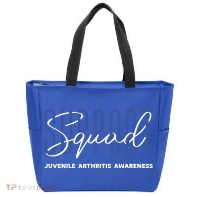 Juvenile Arthritis Awareness Support Squad Blue Ribbon Meaningful Gift Tote Bag