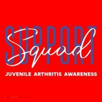 Juvenile Arthritis Awareness Support Squad Blue Ribbon Meaningful Gift Santa Hat thumb 1