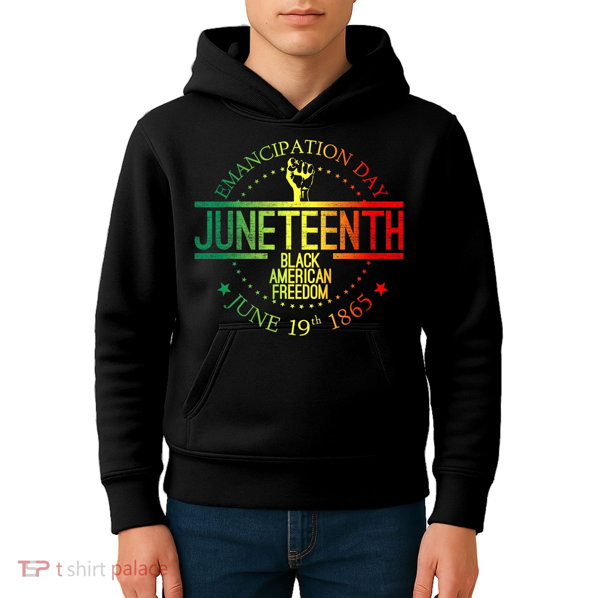Juneteenth African American Freedom Black History June 19 Kids Hoodie