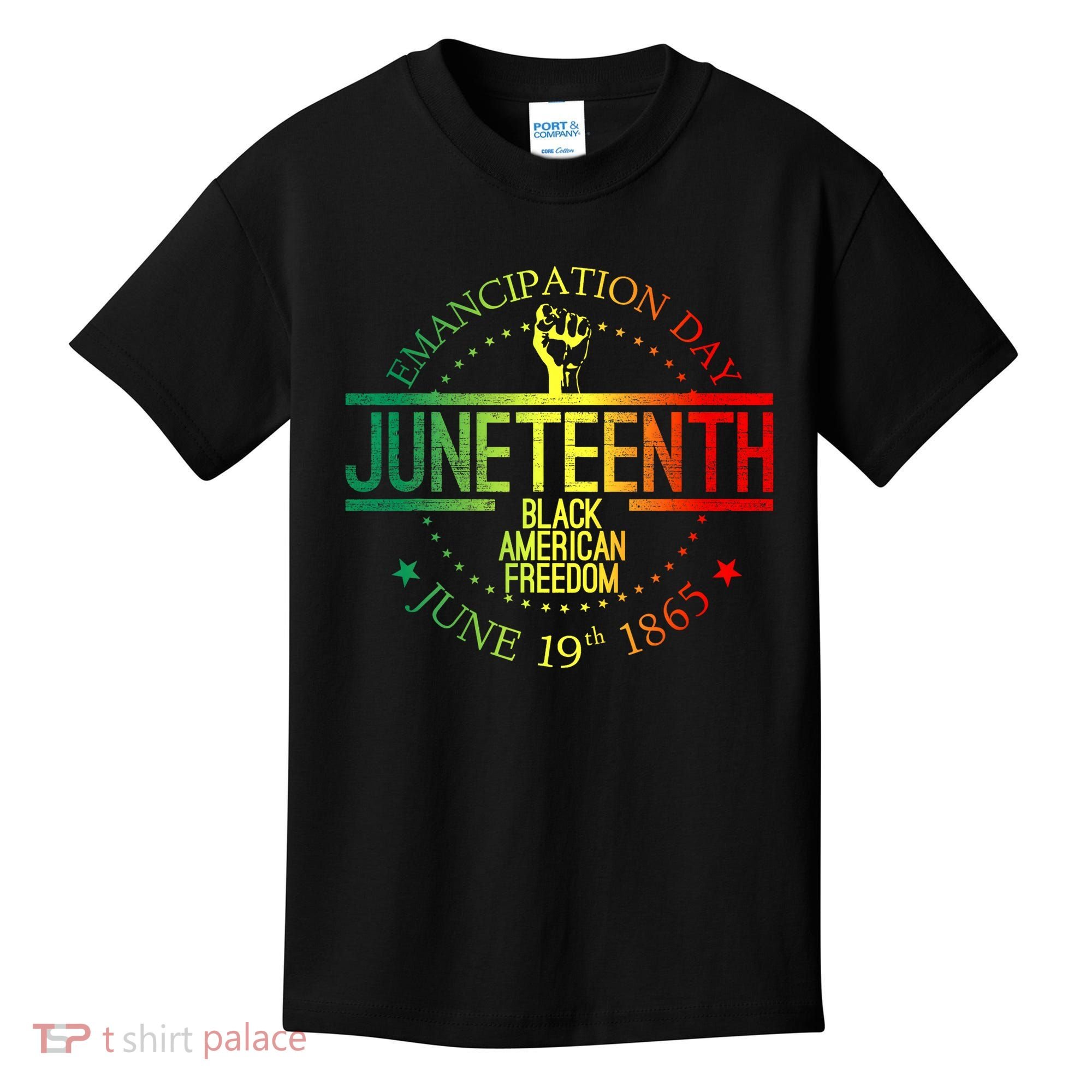 Juneteenth African American Freedom Black History June 19 Kids T-Shirt