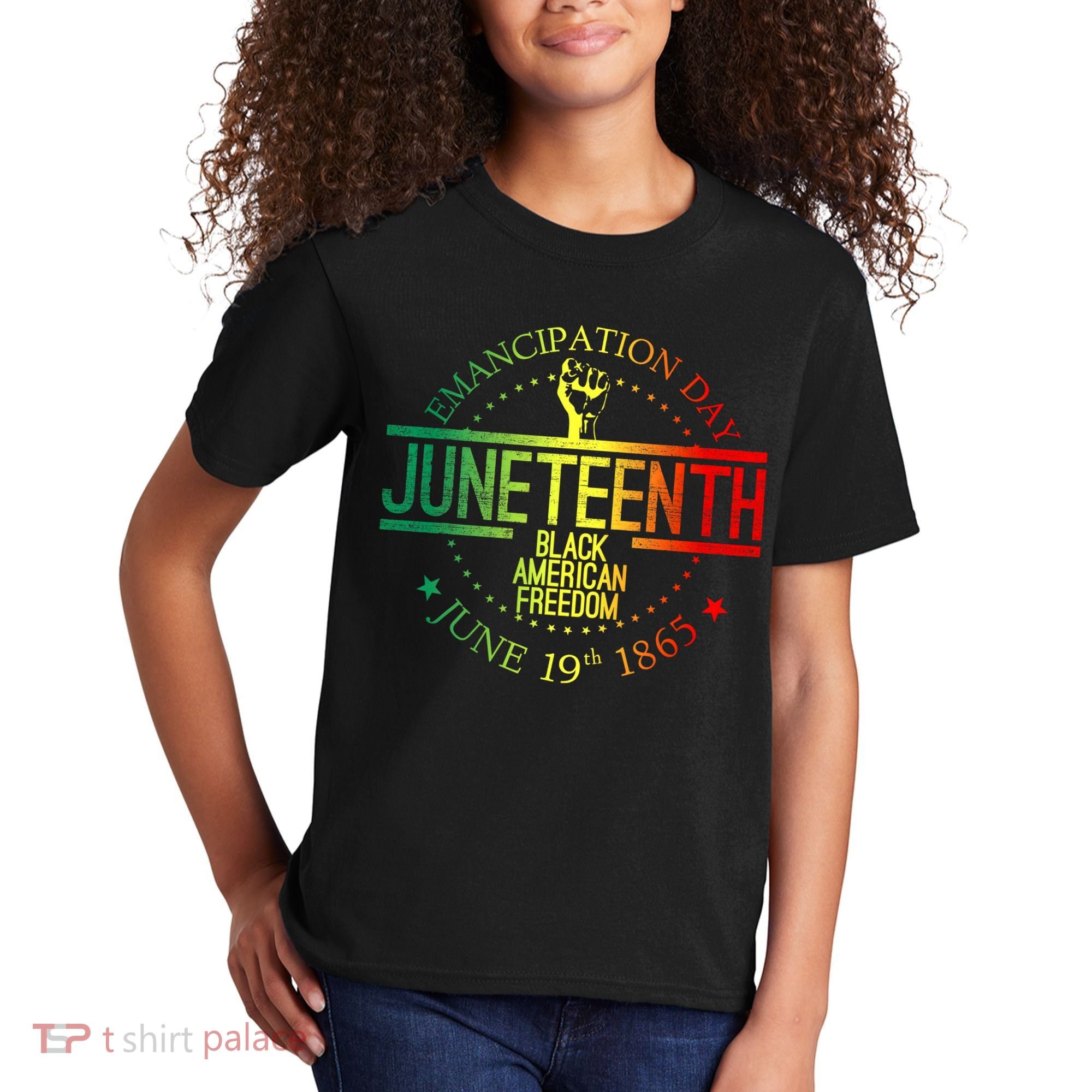Juneteenth African American Freedom Black History June 19 Kids T-Shirt