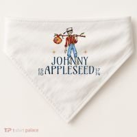 Johnny Appleseed Apple Day Sept 26 Orchard Nursery USA-Made Doggie Bandana thumb 0