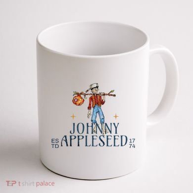 Johnny Appleseed Apple Day Sept 26 Orchard Nursery Coffee Mug back