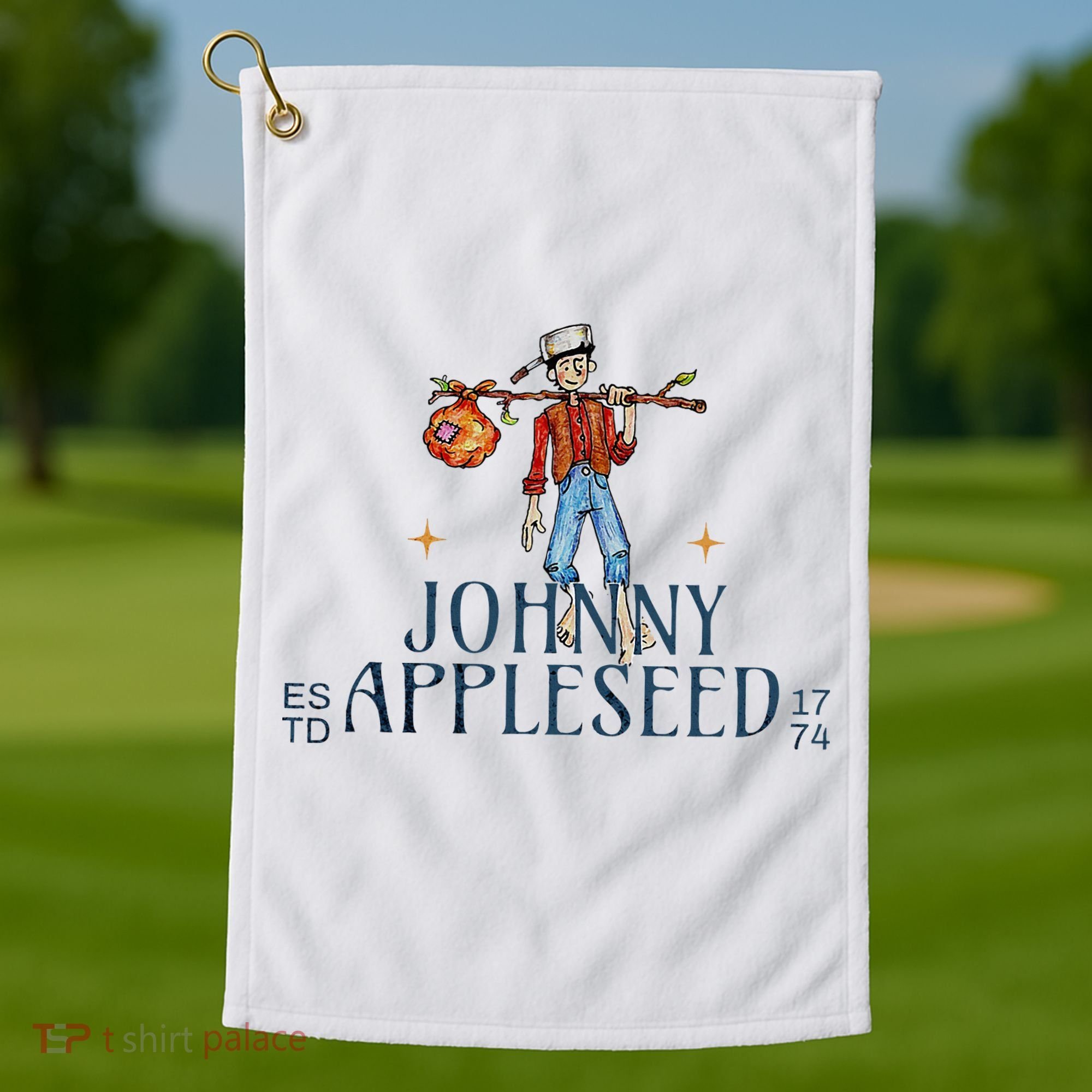 Johnny Appleseed Apple Day Sept 26 Orchard Nursery Golf Towel