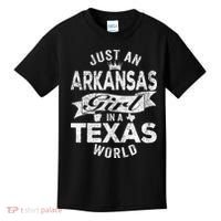 Just An Arkansas Girl In A Texas World Kids T-Shirt thumb 0