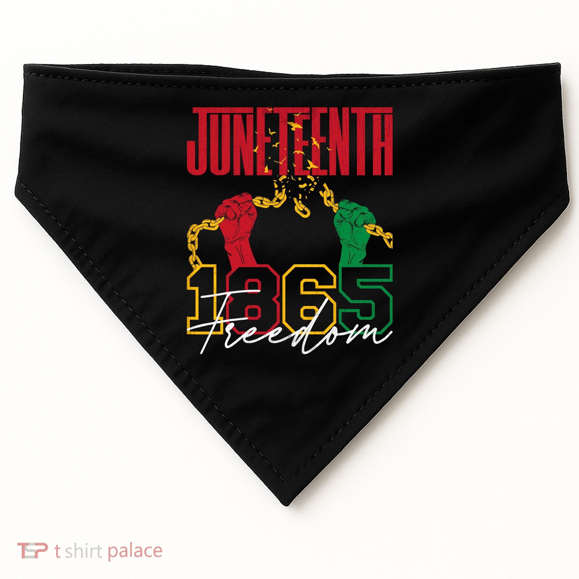 Juneteenth African American Freedom Black Pride Juneteenth USA-Made Doggie Bandana