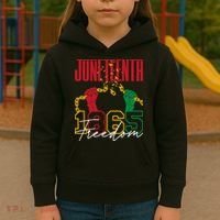 Juneteenth African American Freedom Black Pride Juneteenth Kids Hoodie thumb 3
