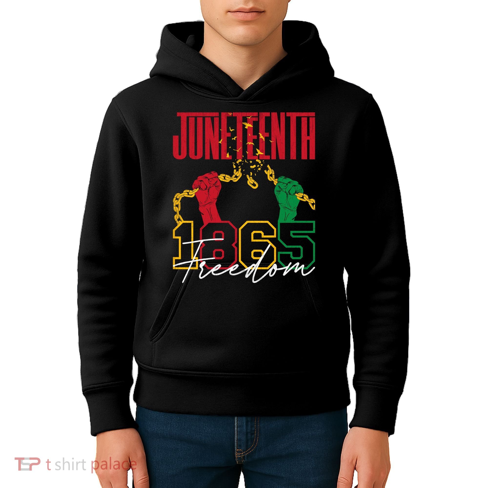 Juneteenth African American Freedom Black Pride Juneteenth Kids Hoodie