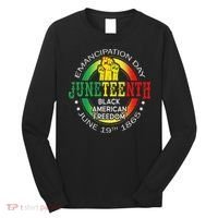 Junenth African American Freedom 1865 Black History Month Long Sleeve Shirt thumb 0