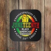 Junenth African American Freedom 1865 Black History Month Coaster thumb 0