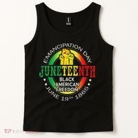 Junenth African American Freedom 1865 Black History Month Tank Top thumb 2