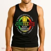 Junenth African American Freedom 1865 Black History Month Tank Top thumb 3