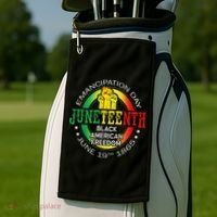 Junenth African American Freedom 1865 Black History Month Golf Towel thumb 2