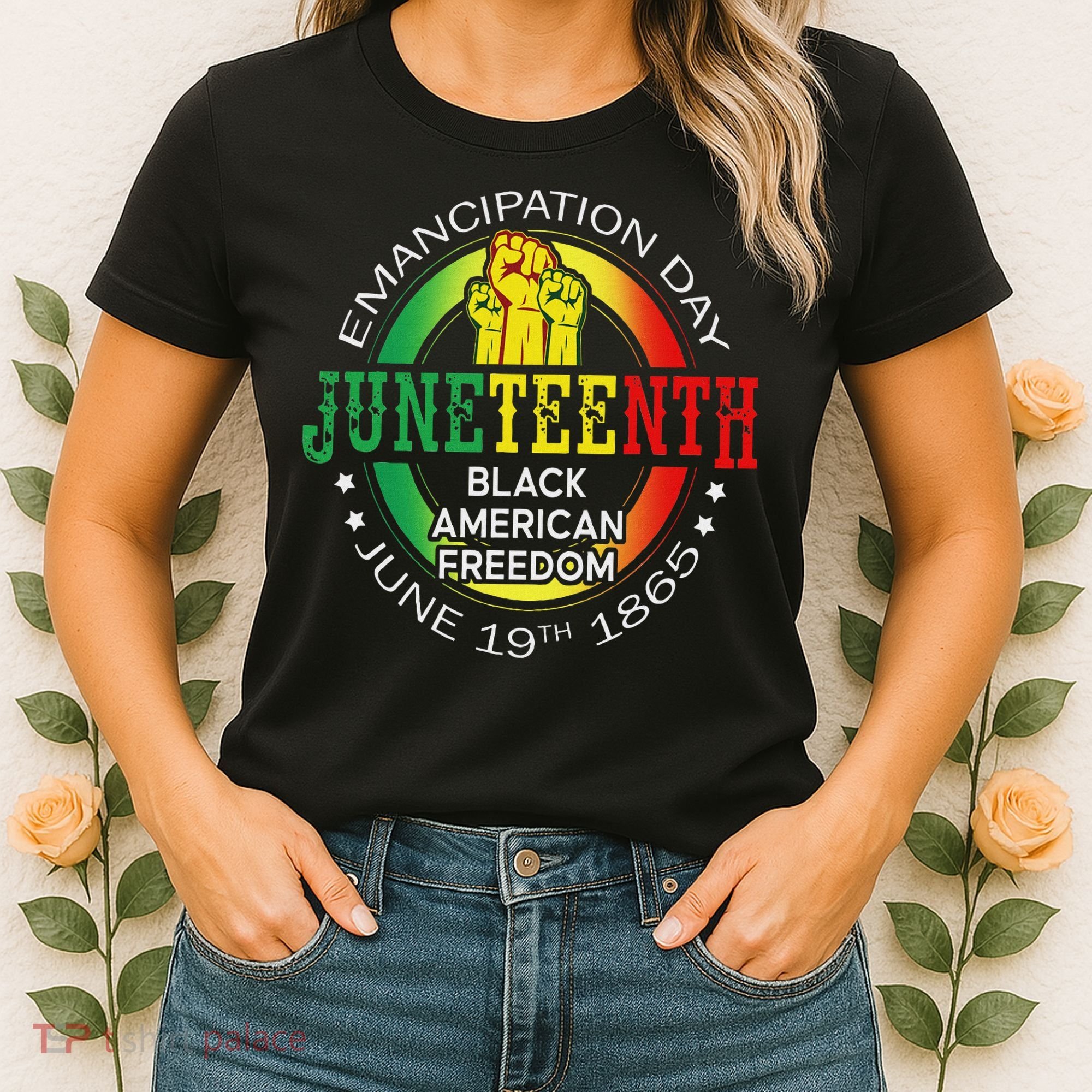Junenth African American Freedom 1865 Black History Month Women's T-Shirt